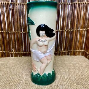 Sail With Harvey's Topless Hula Girl Tiki Mug Hawaiian Ceramic Tahoe Vintage